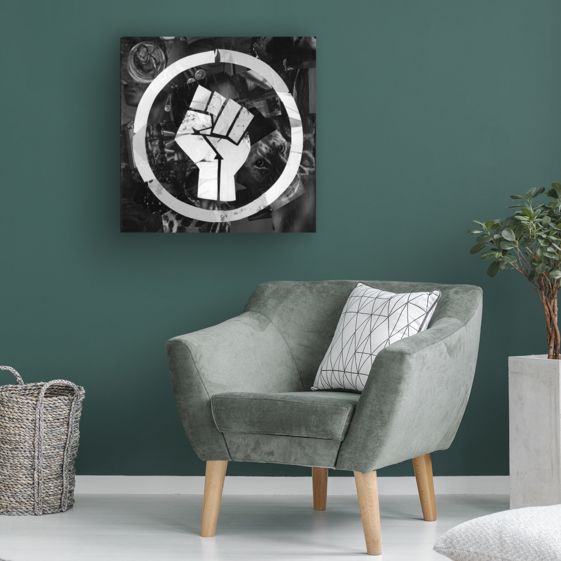 Canvas Wall Art - Artpoptart 'BLM' Wall Art for Living Room, Bedroom, or Office Décor by Trademark Fine Art - 18 x 18 Inches