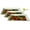 Fruit, variant on Holiday Melamine Tidbit Serving Trays for Sushi, Cake Slice, Tarts, Pies, Cream Puffs Rectangular with Modern Attractive Designs 9" x 6" each 3pcs/set (White)