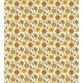 thumbnail image 3 of Ambesonne Floral Duvet Cover Sets, Colorful Cartoon Flowers, 2-Queen, Mustard Vermilion White, 3 of 7