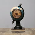 thumbnail image 6 of World Map Desk Clock Vintage Style - Antique Retro Globe Table Clock, Metal Office Desk Decoration for Home & Study Room, Anthropology Fall Decor, 6 of 6