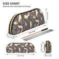 thumbnail image 2 of Leather Semi-Circular Storage Bag 7.5×2.6×1.4in Single Pocket Design Semi-Circular Shape Can Be Used As A Storage Pen Makeup Bag Leopard Skin Print Style Orangered_3, 2 of 7