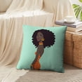 thumbnail image 3 of LALILO Throw Pillow Covers Beautiful African Woman National Dress African Cushion Cover 18" x 18", 2 Pack, 3 of 6