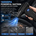 thumbnail image 3 of 3-in-1 Air Duster and Vacuum Cleaner, 150000RPM High-Speed 4-Speed Adjustable Blower with Screen Display and LED Lights,Dust Remover for Computer/House/Outdoor/Car, Black, 3 of 10
