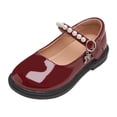 thumbnail image 3 of Miaoju Girls Dress Shoes-Mary Jane Shoes for Girls Low Heel Princess Hook and Loop Dress Shoes Party Wedding Flats for Little/Big Kids, 3 of 7
