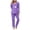 Purple, variant on Kaemgyyd Women's Pajama Set Long Sleeve Lounge Set 2 Piece Fall Casual Outfits Loose Soft Printing Top and Wide Leg Pants Sleepwear