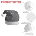 thumbnail image 4 of KLL Christmas Hats for Adults Plush Airplane Routes Around The World Print Santa Hat Xmas Fluffy Santa Claus Hat for Women Men, 4 of 6