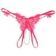 thumbnail image 1 of Gibobby Tangas de mujer Tanga de masaje con perlas de corte abierto para mujer(Rosa caliente,Talla única), 1 of 3