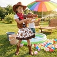 thumbnail image 6 of Staki Kids Cowgirl Costume for Girls Western Rodeo Outfit Halloween Costume Party Dress Up 5-7 Years,6-7 Years, 6 of 6
