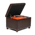 thumbnail image 2 of Joveco Rectangular PU Leather Storage Bench Ottoman Footstool for Living Room Bedroom, Brown, 2 of 8