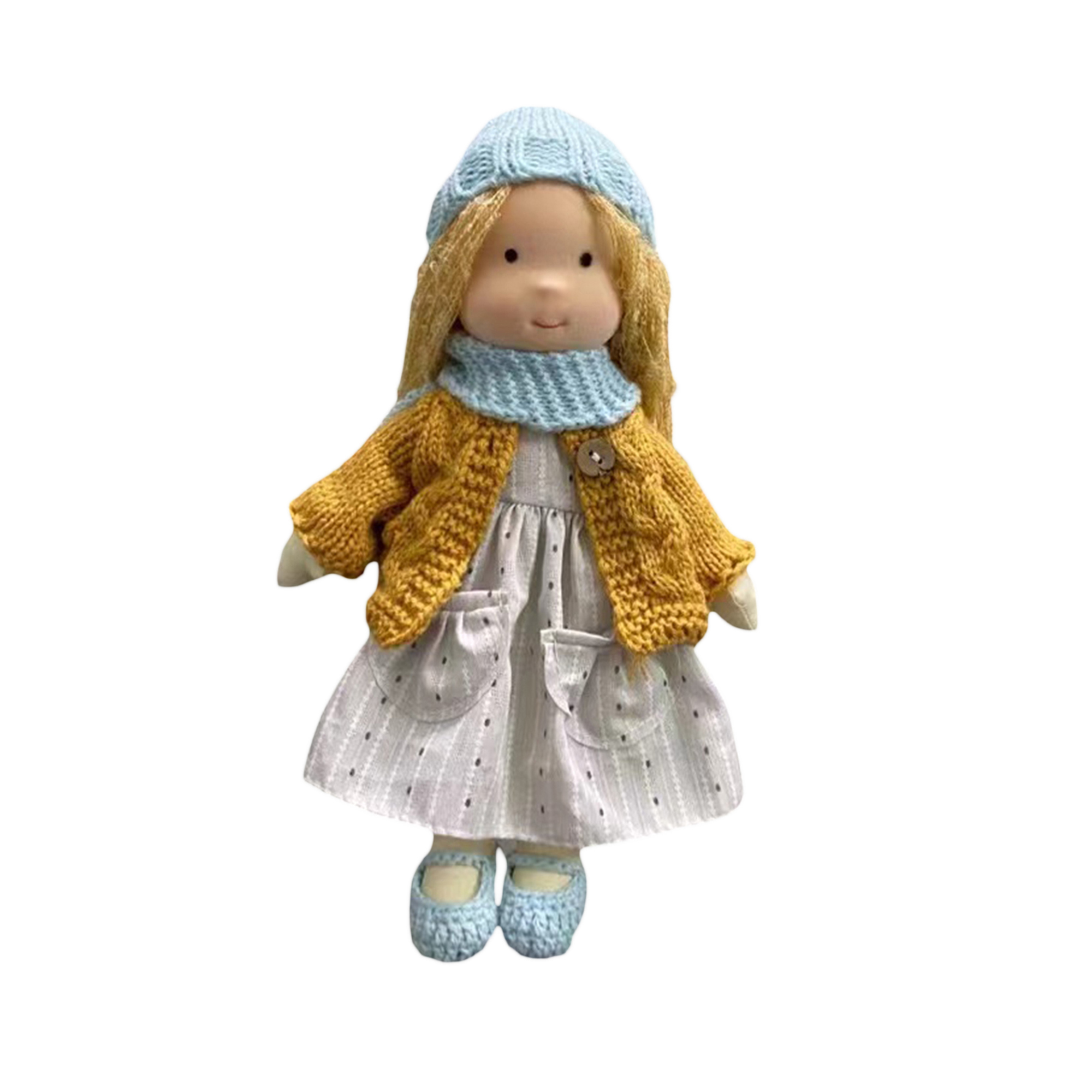 Raruxxin 11.81 Inch Waldorf Handmade Plush Baby Doll Girl with Clothes