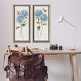 thumbnail image 2 of Stupell Industries Blue Hydrangea Long Stems Botanical & Floral Painting Brown Floater Framed Canvas Art Print Wall Art, 15 x 31, Set of 2, 2 of 9