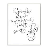 Stupell Industries Sprinkles Funny Ink Drawing Bathroom Design Wall Plaque by Milli Villa