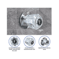 thumbnail image 3 of Juego De 2 Manerales De Acrílico Regadera Belug Plateado, Transparente, 3 of 5