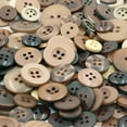 thumbnail image 3 of Gwen Studios Plastic Sewing Buttons Value Pack, 7 oz., Assorted Sizes, Brown, 3 of 5