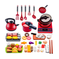 thumbnail image 1 of Juguetes De Cocina Para Ninos Utensilios Cocina Comida 61 Pz Rojo, 1 of 5