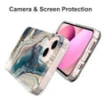 thumbnail image 4 of Compatible for iPhone 13 Marble Pattern IMD Soft TPU Silicone Case,Lightweight Shockproof Rugged Drop Slim Durable High Quality Back Protective Women Girl Cover.For iPhone 13,B, 4 of 6