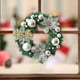 thumbnail image 5 of Corona de Navidad artificial de 12 pulgadas para colgar en la puerta | Hojas de Plata Dorada de Bayas Rojas | Tela de plástico duradera | Decoración navideña para el hogar con acento festivo |, 5 of 6