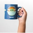 thumbnail image 6 of Silver Buffalo Star Wars The Mandalorian The Child Baby Yoda Grogu Protect Attack Snack Ceramic Coffee Mug, 20-Ounces, 6 of 7