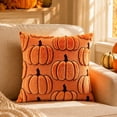 thumbnail image 7 of Pumpkin Decorative Throw Pillow with Textured Plush Pattern for Sofa Bed Chair and Autumn Harvest Home Decor, 7 of 7