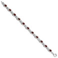thumbnail image 2 of Primal Silver Sterling Silver Rhodium-plated Garnet Bracelet, 2 of 5