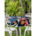 thumbnail image 3 of Outdoor Tablecloth with Umbrella Hole for Patio/Picnic/Party/Camping, Patriotic Gnomes Waterproof Table Cloth Round Cover Washable, Independence 250 Memorial Navy Striped (Dia 54"), 3 of 9
