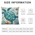 thumbnail image 5 of Leisuo  Sea Turtle Throw Pillow Case Mediterranean Style Sea Theme Decorative Square Cushion Cover for Pillow Inserts, 5 of 5