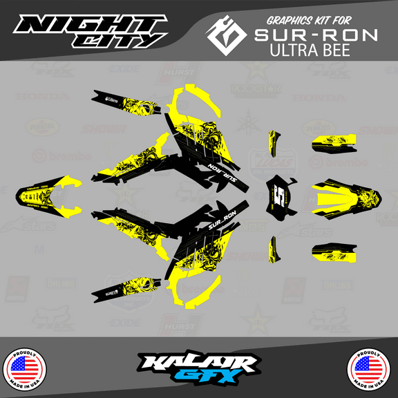 Kalair GFX Graphics Kit for Sur-ron Ultra Bee Nightcity Series