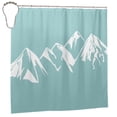 thumbnail image 2 of YFYANG Waterproof Bathroom Shower Curtain, Green Mountains Rocks Pattern Shower Curtain Set with Hooks, Home Bathroom Tub Decor - 72 "x72", Iron Hooks, 2 of 6