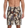 thumbnail image 1 of Fotbe Vector Butterflies Pantalones Cortos de Pijama para Hombre, Ropa de Dormir, Pantalones de Pijama Cortos para Hombre-XX-Large, 1 of 6