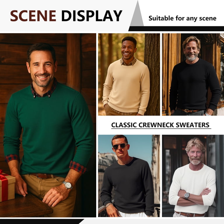 Iceglad Men's Classic Crewneck Pullover Sweater photo 2