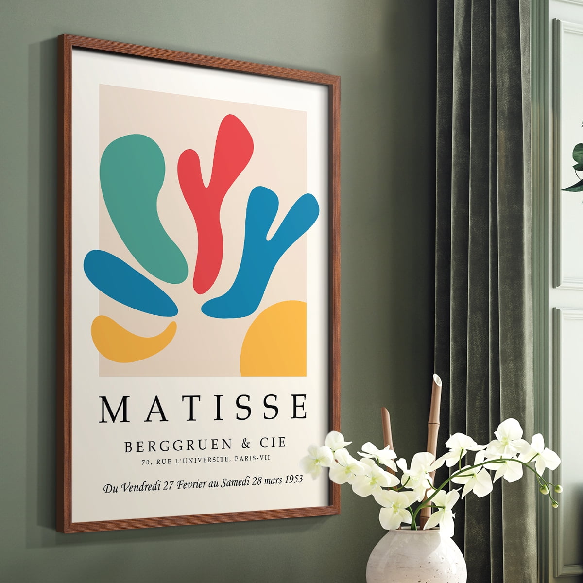 Matisse CCCXXXIII in Brown Solid Wood 16 x 20 Framed Print