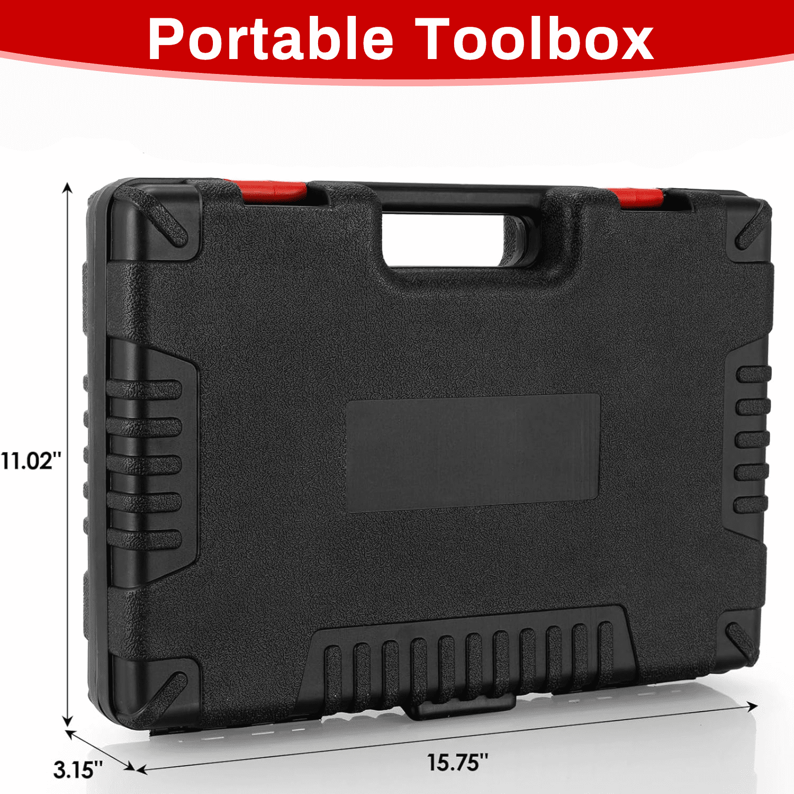 TLGREEN 218-Piece Household Tool Set, Mechanic Tool Kit with Saw, Wrenches,  Hammer, Pliers and Toolbox, for Home, Auto, Perfect for Gift (Red)