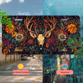 thumbnail image 3 of 1 Pcs 2D Flat License Plate Covers & Frames, Deer Skull with Floral For Decorative Front, Waterproof For Decoration Aluminum License Plate Covers & Frames Cover For Men Women, 12" X 6", 3 of 4