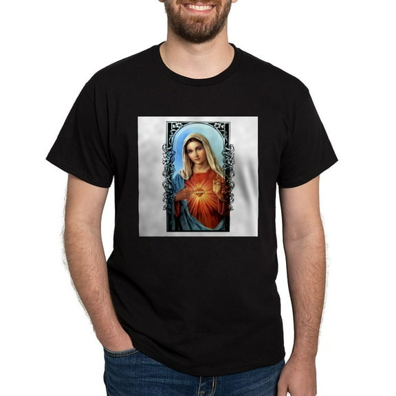 CafePress - Virgin Mary Sacred Immaculate Hear T Shirt - Men's Classic Graphic Cotton T-Shirt