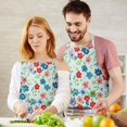thumbnail image 3 of Pioneer Flower Floral Print Pattern Apron for Women and Men, Cotton Linen Waterproof with Pockets, Adjustable, 33x27 Inch for Kitchen, Gardening, BBQ, Salon, 3 of 6