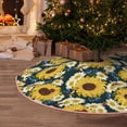 thumbnail image 6 of Daiia Sunflowers Drawing Merry Christmas Tree Skirt , Xmas Large Lace-up Tree Skirt, Santa Snowflakes Rustic Home Decorations New Year Party Farmhouse Decor-30", 6 of 7
