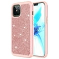 thumbnail image 4 of for Apple iPhone 12 Pro iPhone 12 Max (6.1") with Screen Protector Phone Case Glitter Shock proof Edge Scratch Shield Hybrid Layers Slim Bumper Cover (Rose Gold), 4 of 4
