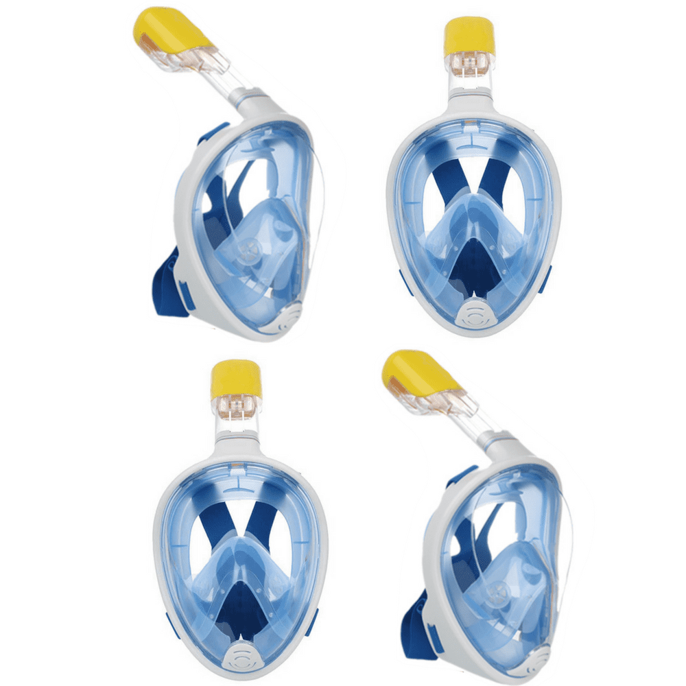 4 Snorkel Mask Set 180 Degree Full Face Snorkel Masks for Adult or Kids with Anti Fog and Anti-Leak Technology Set of 4 by