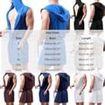 thumbnail image 3 of Wiyuqeen Men Lightweight Sleeveless Hooded Bathrobe Solid Summer Sleep Robe Adjustable Tie Waist Knee Length Loose Loungewear for Hot Weather Bedroom Rest Daily Indoor Wear, 3 of 6