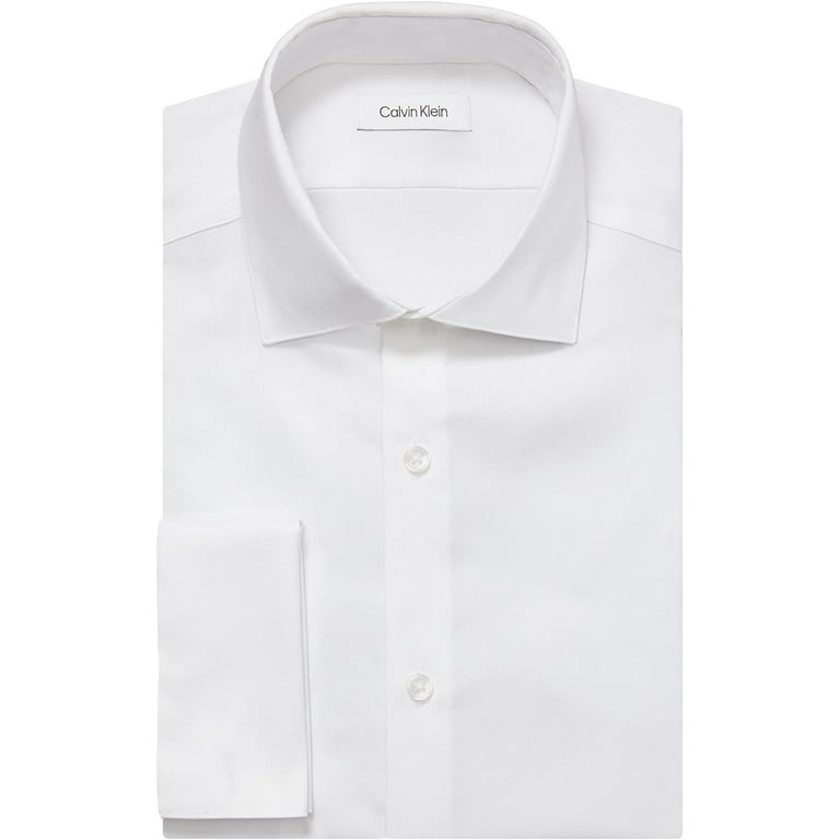 Calvin Klein Men s Dress Shirt Slim Fit Non Iron Stretch Solid