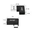 thumbnail image 3 of KCAHPAN Set Of 2 Right Angle USB C to USB 3.0 Adapter Type C to USB A for Fast Speed Data Transfer and Charging, 3 of 7