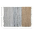 thumbnail image 2 of Creative Co-Op Rectangle Woven Cotton Chindi Rug with Fringe, Grey and Tan, 2 of 5