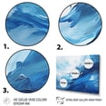 thumbnail image 4 of Designart "Emotional Waves of Blue Tachisme IV" Extra Large Abstract Framed Wall Art - Transitional Blue Tachisme Hallway Framed Wall Art Decor, 4 of 7