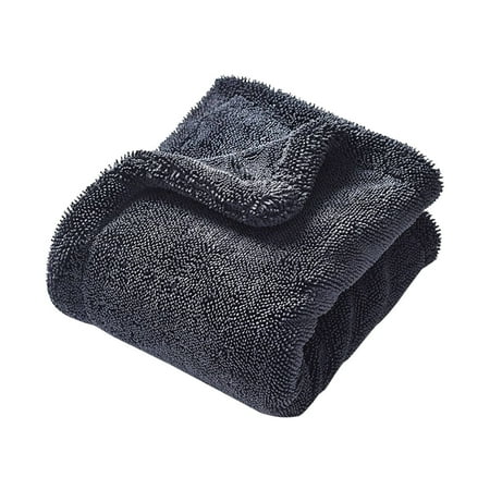 

Absorbent Towel for Car Wash A A Double Microfiber Large Towel Suitable for Cars SUVs Trucks and Homes Microfiber Large Towel Tail Design Gray
