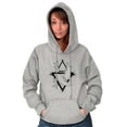 thumbnail image 4 of Triangle Dolphin Symbol Spirit Animal Unisex Plus Fleece Graphic Hoodie Brisco Brands 2X, 4 of 5