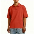 thumbnail image 5 of Lumtrix Mens Polo Shirts Short Sleeve Casual Summer Tee Classic Collared Big and Tall Golf Tops Vermilion L, 5 of 8