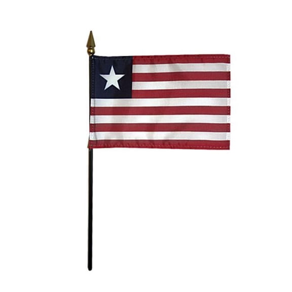 Annin Flagmakers 210083 4 x 6 in. Eb Liberia Mounted - 12 Pack