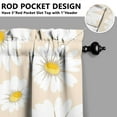 thumbnail image 5 of Farmhouse Vintage Curtains 24 Inch - 3 Panel Boho Wildflower Set with Rustic Floral Print, Rod Pocket, 5 of 6
