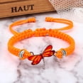 thumbnail image 3 of Pulseras trenzadas con colgante de libélula para hombre y mujer, joyería de moda, brazaletes ajustables hechos a mano, regalos con dijes, 3 of 3