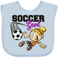 thumbnail image 3 of Inktastic Soccer Girl Girls Baby Bib, 3 of 4